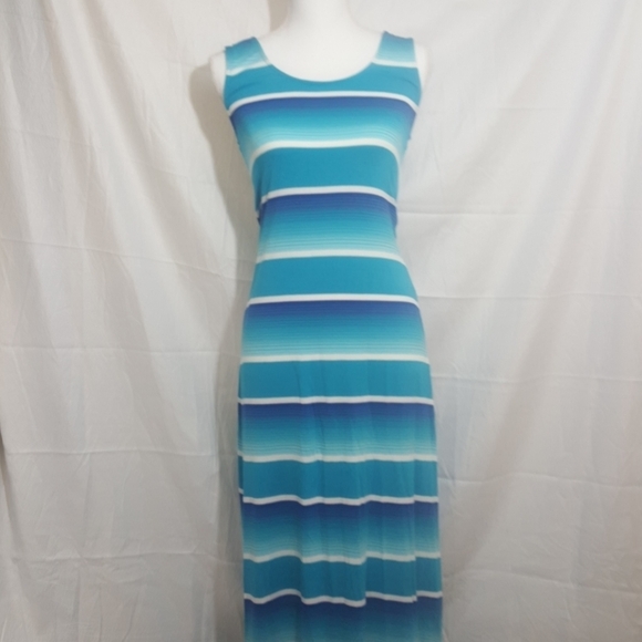Merona Dresses & Skirts - NwOt.  Merona blue and white full maxi dress.